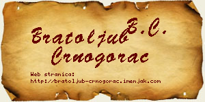 Bratoljub Crnogorac vizit kartica
